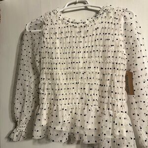 White Polka Dot Children’s Top